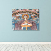 Servisch-orthodoxe Kerk, en een UNESCO-site, 2 Canvas Afdruk (Insitu (Houten vloer))