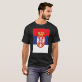 Servisch Retro Nationale Vlag Servië T-shirt (Voorkant volledig)