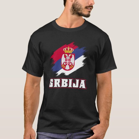 Servisch Roots Srbija Servisch Servië Vlag T-shirt (Voorkant)