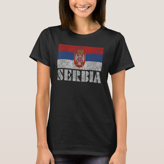 Servisch Servië Vlag land Mannen Vrouwen T-shirt (Voorkant)