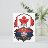 Servisch-Servisch Canadees Canada - vlag Briefkaart (Staand voorkant)