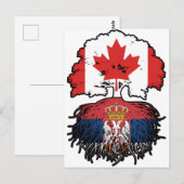 Servisch-Servisch Canadees Canada - vlag Briefkaart (Voorkant / Achterkant)