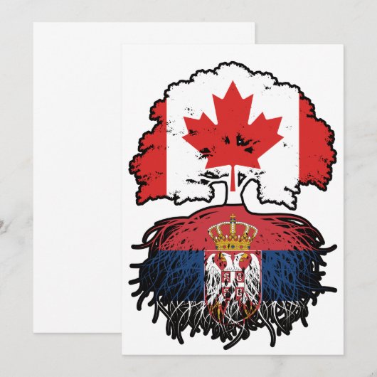 Servisch-Servisch Canadees Canada - vlag Kaart (Voorkant / Achterkant)