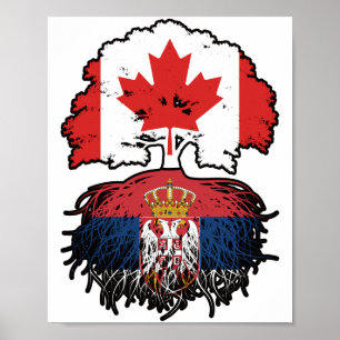 Servisch-Servisch Canadees Canada - vlag Poster