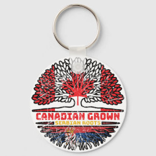 Servisch-Servisch Canadees Canada - vlag Sleutelhanger