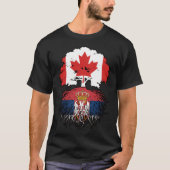Servisch-Servisch Canadees Canada - vlag T-shirt (Voorkant)