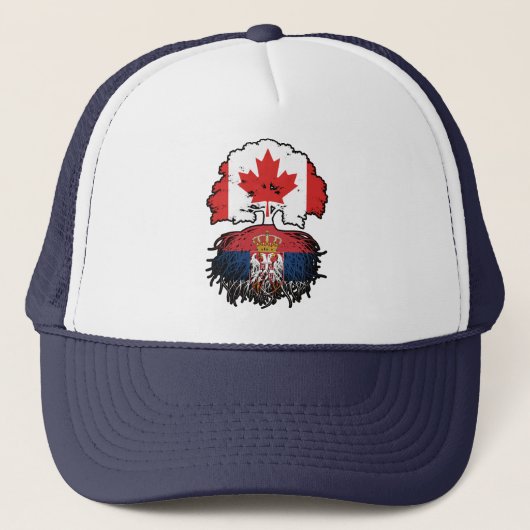 Servisch-Servisch Canadees Canada - vlag Trucker Pet (Voorkant)