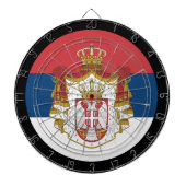 Servisch vlagdartboard en Servisch/spelboard Dartbord (Voorkant)