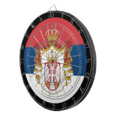 Servisch vlagdartboard en Servisch/spelboard Dartbord (Voorkant Rechts)