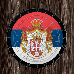Servisch vlagdartboard en Servisch/spelboard Dartbord
