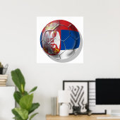 Servisch voetbal in 2014 wereldkampioen kogelliefh poster (Thuiskantoor)