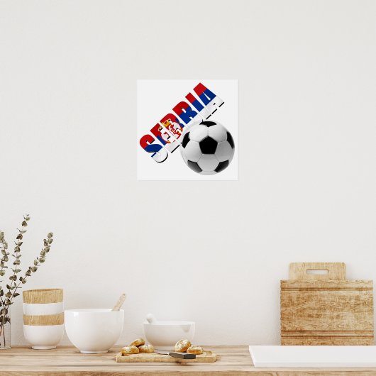 Servisch voetbal Servisch logo Poster (Keuken)