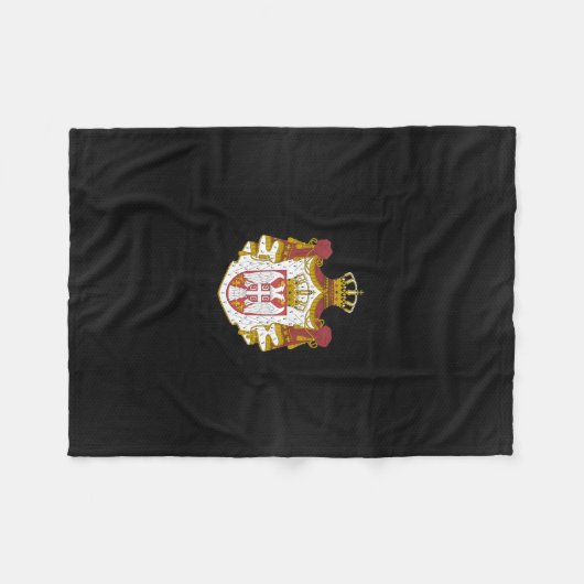 Servisch wapenschild fleece deken (Voorkant (Horizontaal))