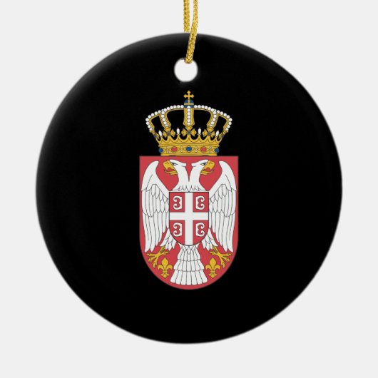 Servisch wapenschild keramisch ornament (Voorkant)