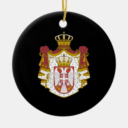 Servisch wapenschild keramisch ornament (Voorkant)