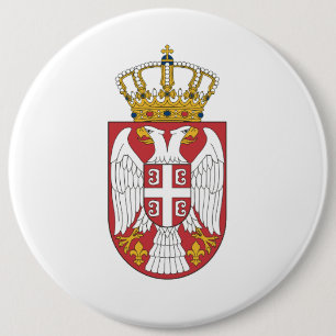 Servische Adelaar Ronde Button 6,0 Cm