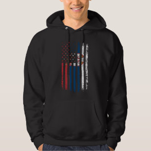 Servische Amerikaanse vlag Servische roots Republi Hoodie