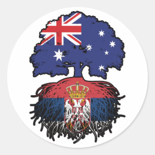 Servische Australische Australische Australië - bo Ronde Sticker