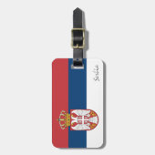 Servische Bagagelabels, patriottische Servische vl Bagagelabel (Voorkant verticaal)