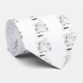 servische cyrillistische draak stropdas (Opgerold)