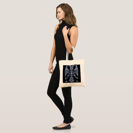 Servische dubbele adelaar als Servische wapenstils Tote Bag (Voorkant (model))