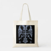 Servische dubbele adelaar als Servische wapenstils Tote Bag (Achterkant)