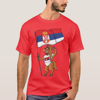 Servische fan paard vriend t-shirt