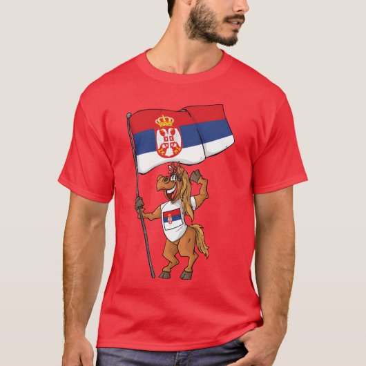 Servische fan paard vriend t-shirt (Voorkant)