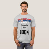 Servische Flag Independence Celebration T-shirt (Voorkant volledig)