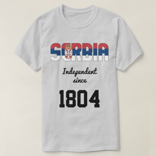 Servische Flag Independence Celebration T-shirt (Design voorkant)