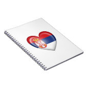 Servische hartvlag op wit notitieboek (Rechterzijde)