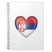 Servische hartvlag op wit notitieboek (Voorkant)