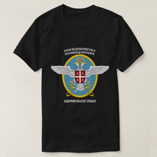 Servische legerluchtmacht Servische vlaggestrijdkr T-shirt (Design voorkant)