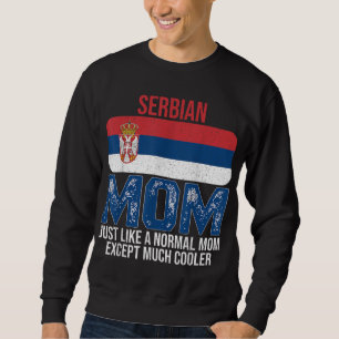 Servische mama Servië Flag Design Moeder Da Trui