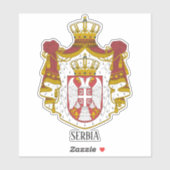 Servische nationale wapenschild patriottisch sticker (Vel)