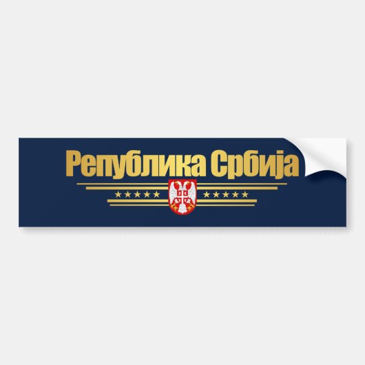 "Servische Pride" Gift Ideeën Bumpersticker (Voorkant)