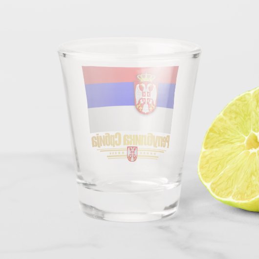 "Servische Pride"-Shirten Shot Glas (Achterkant)