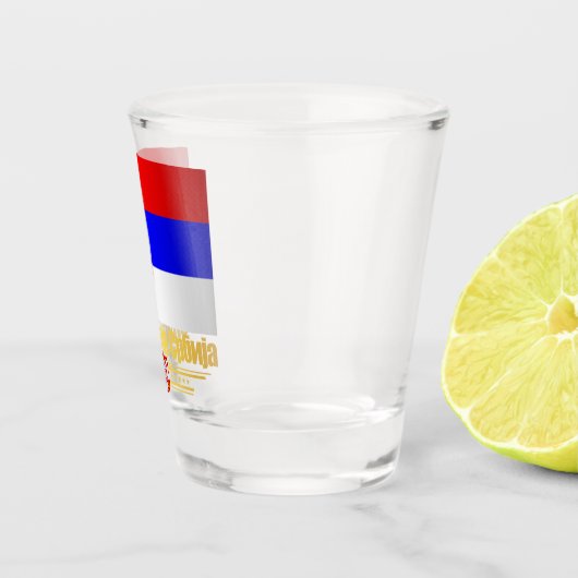 "Servische Pride"-Shirten Shot Glas (Rechts)