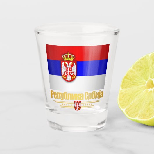 "Servische Pride"-Shirten Shot Glas (Voorkant)
