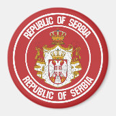 Servische Ronde Emblem Magneet (Voorkant)