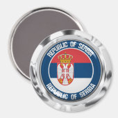 Servische Ronde Emblem Magneet (Voorkant / Achterkant)
