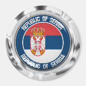 Servische Ronde Emblem Magneet (Voorkant)