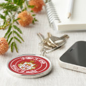 Servische Ronde Emblem Sleutelhanger (Zijkant)