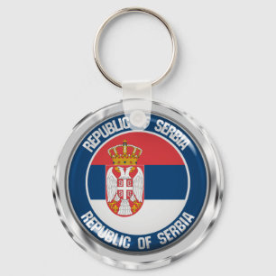 Servische Ronde Emblem Sleutelhanger