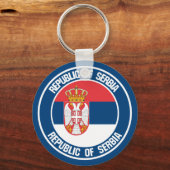 Servische Ronde Emblem Sleutelhanger (Voorkant)