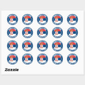 Servische Ronde Emblem Sticker (Vel)