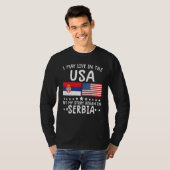 Servische ROOTS shirt halve Amerikaanse vlag Serbi (Voorkant volledig)