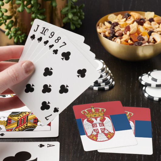 Servische staatsvlag pokerkaarten (Insitu)