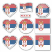 Servische stickers & Servische vlag, Hart /sport (Voorkant)