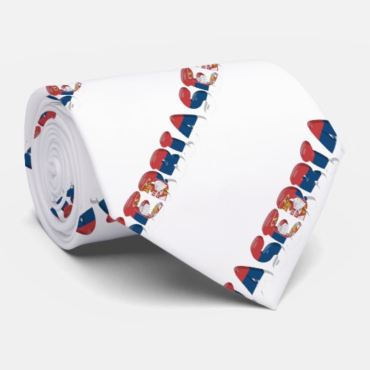 Servische tekstvlag stropdas (Opgerold)